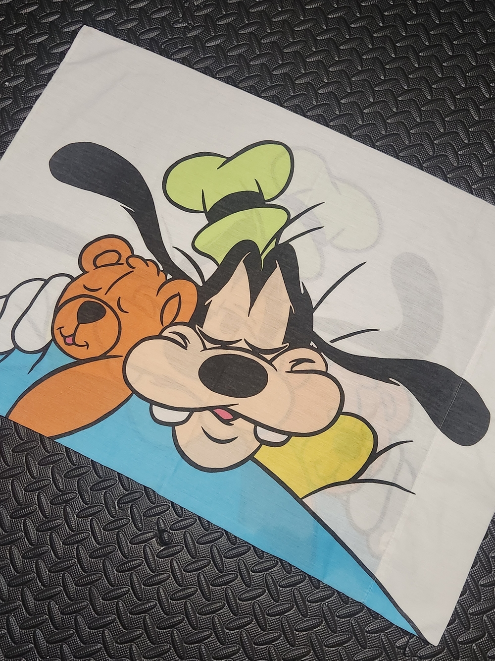 Vintage 90s Disney Goofy Pillowcase Double Sided